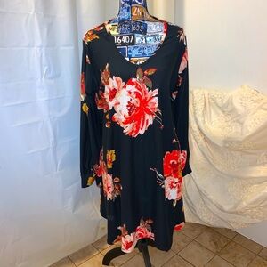 Pretty Long Sleeve Floral Super Soft Comfy Dress